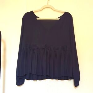 Elegant Navy Blue Women's Top